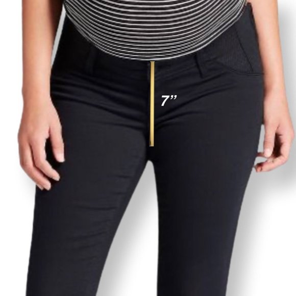 Isabel Maternity - Inset Panel Skinny Maternity Jeans - Size 4/27 - Black Color - Picture 6 of 10